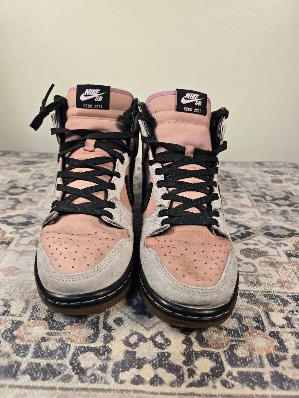 KCDC Brooklyn Skateshop Nike Dunk SB High 20th Anniversary Pink Men's Size 8.5